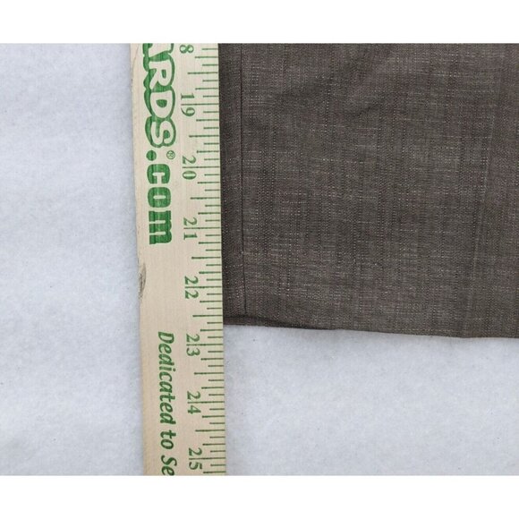 AB Studio Women's Cropped Dress Pants Size 10 Brown Flat Front NEW - Picture 11 of 15